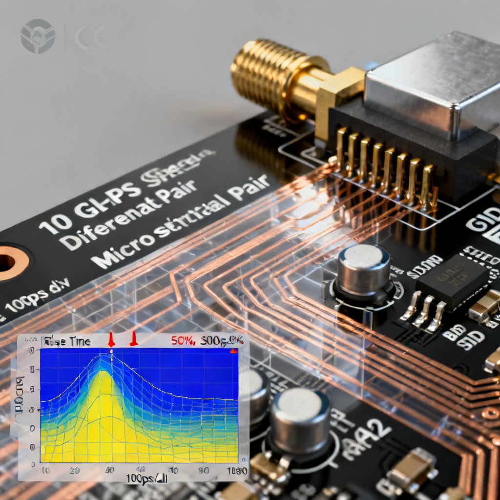 10 Gbps PCB rise time case study eye diagram fast vs slow rise time