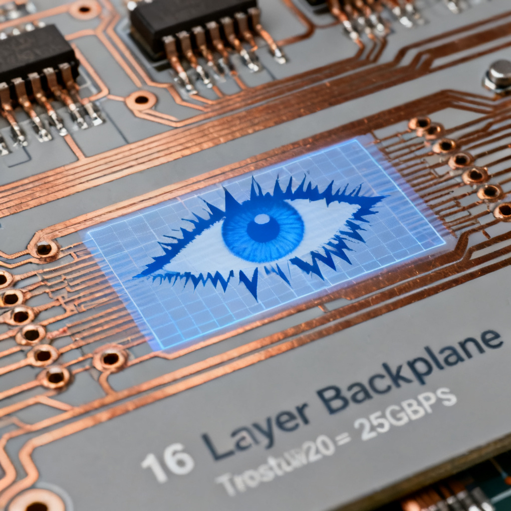 16-layer backplane crosstalk simulation for high speed PCB board thickness optimization