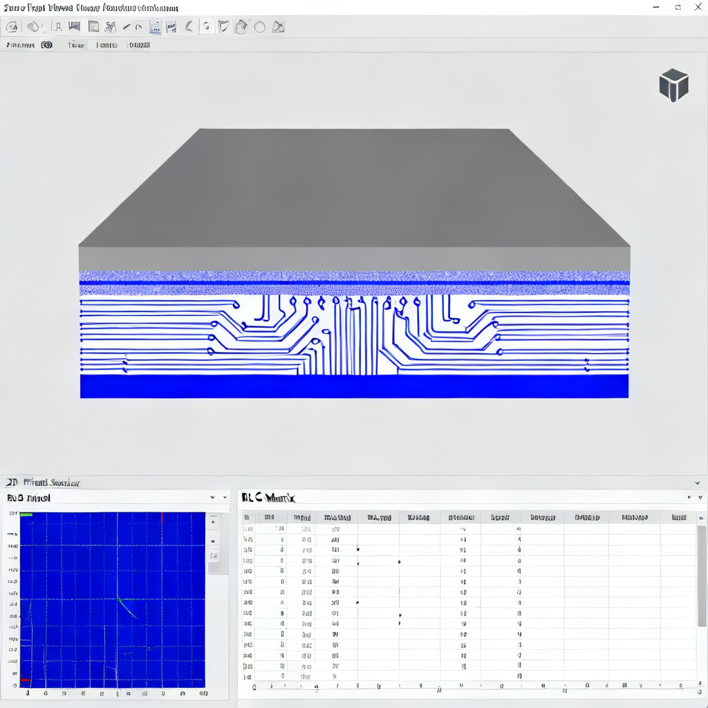 2D field solver setup for high speed PCB crosstalk analysis showing cross-section simulation