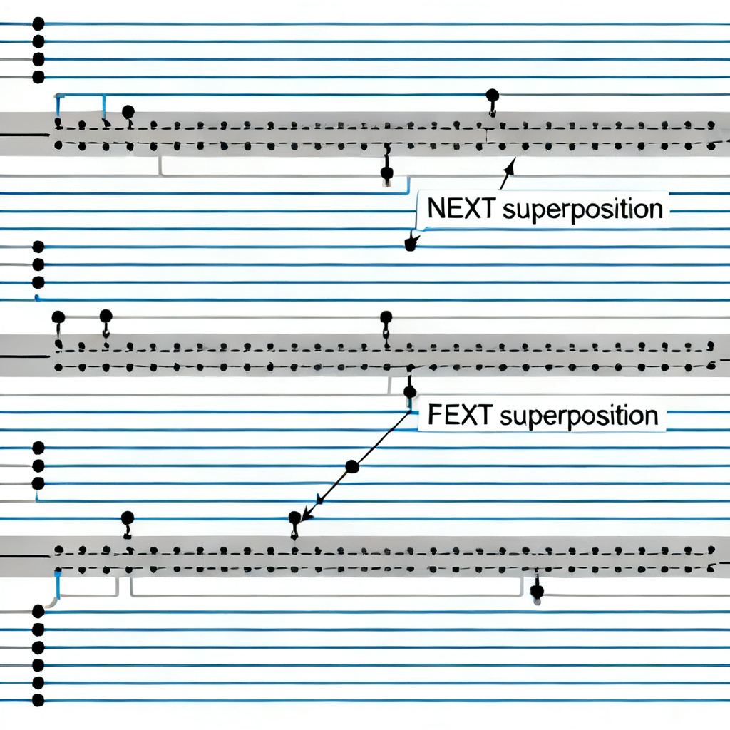Advanced High Speed PCB crosstalk analysis with multiple aggressor traces and guard traces