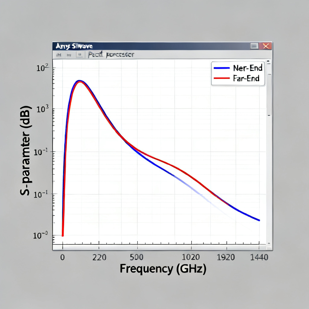 Ansys SIwave S-parameter crosstalk results for high speed PCB analysis