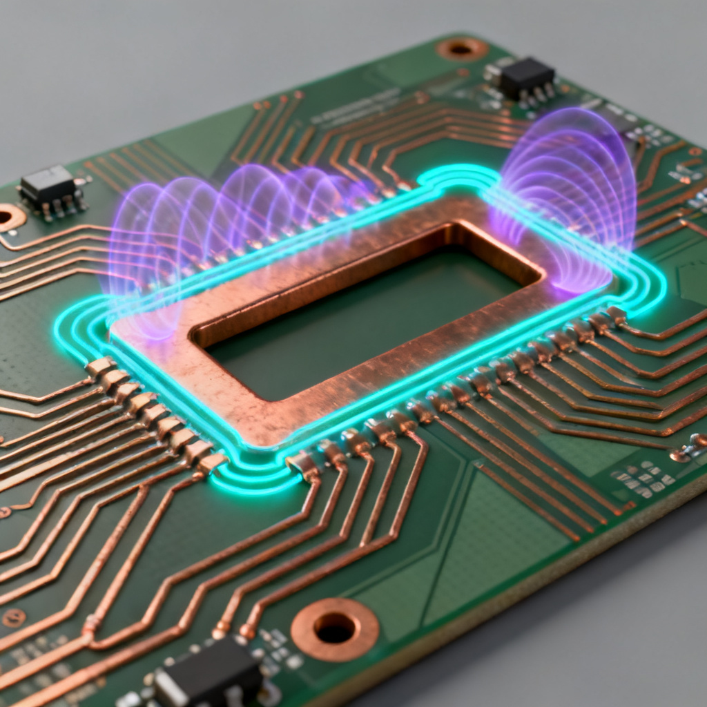 Broken return path causing EMI and crosstalk in high-speed PCB design