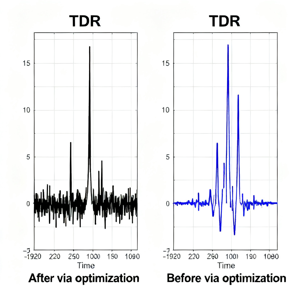 Case study of impedance discontinuity fix in high-speed PCB design with TDR results