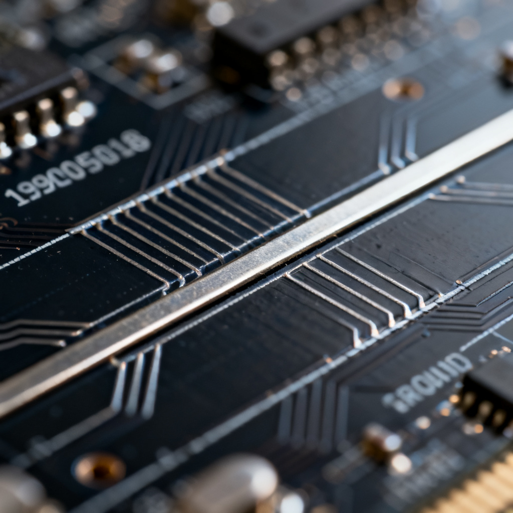 Impedance Control PCB for Coplanar Waveguide structure showing trace and gap