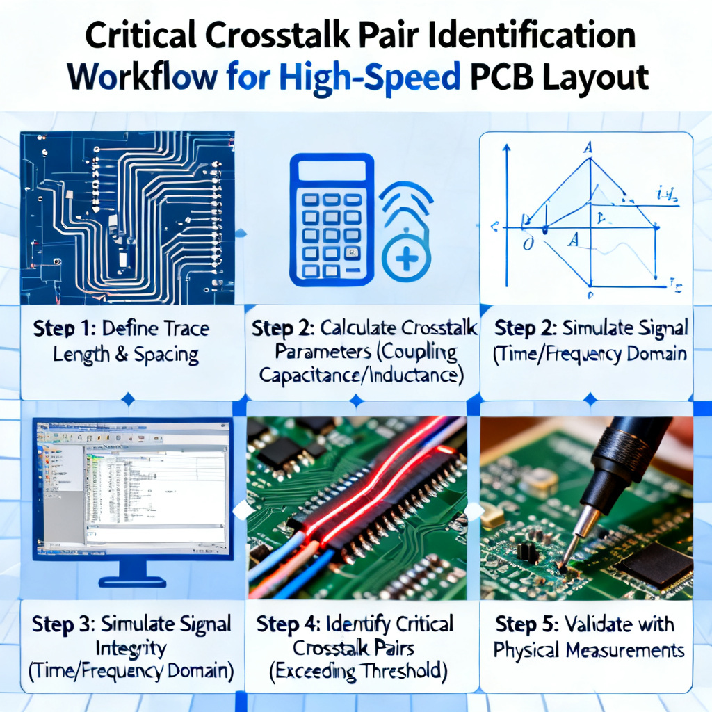Critical crosstalk pairs identification process for high speed PCB