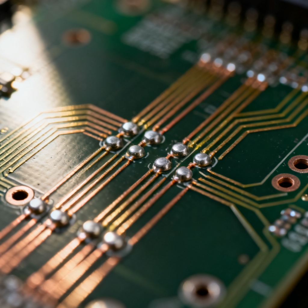 Crosstalk mitigation using guard traces on high-speed PCB