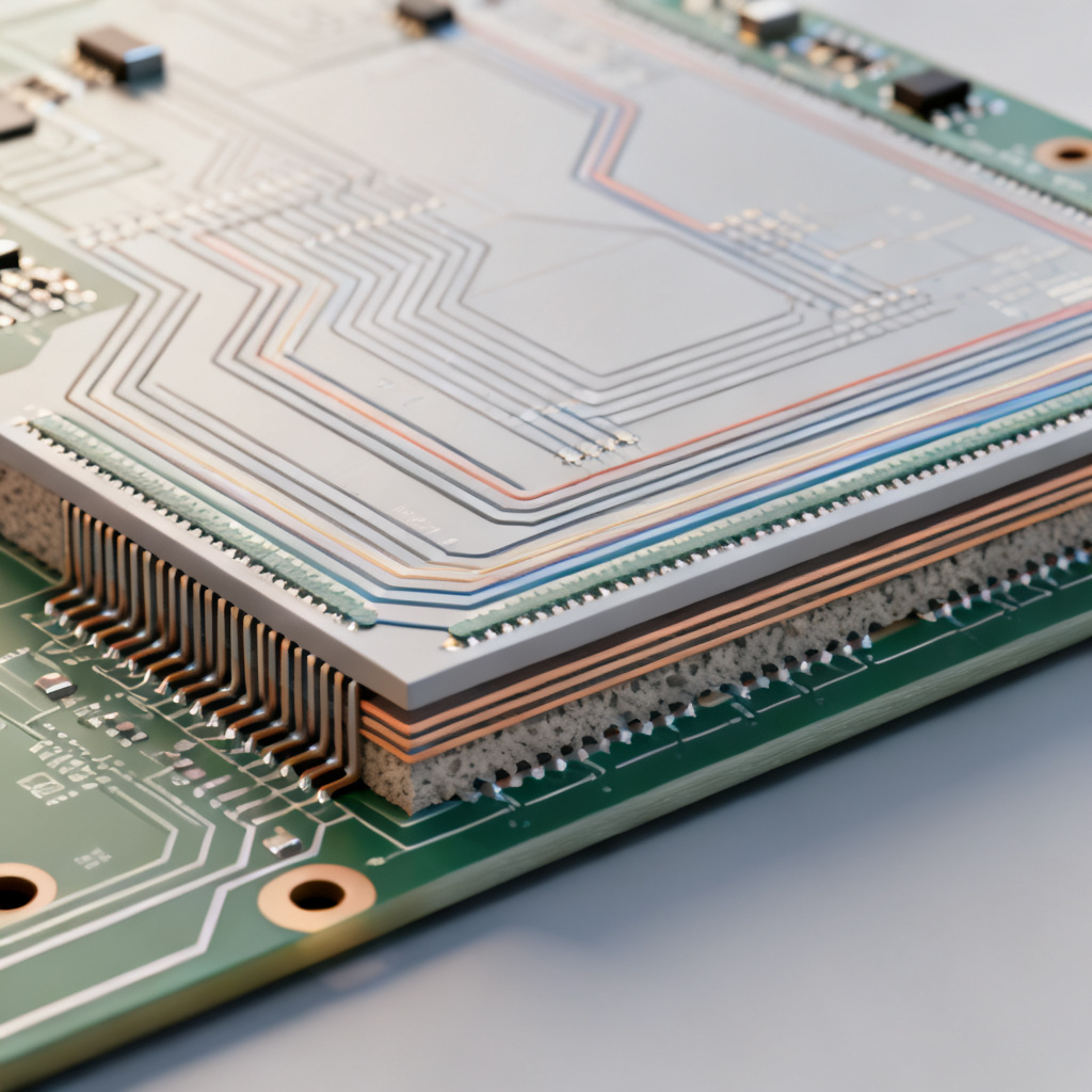 Crosstalk mitigation techniques in high speed PCB showing guard traces and spacing