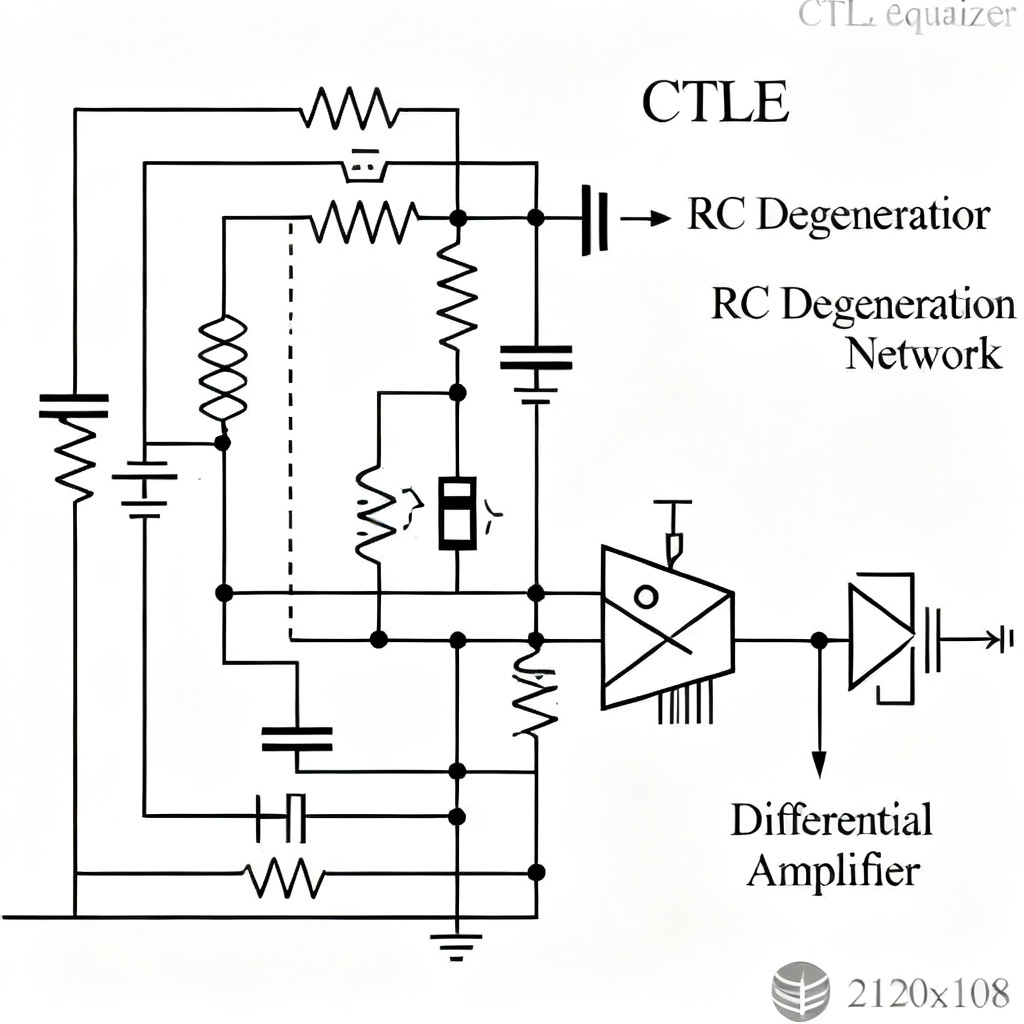 CTLE circuit diagram for jitter compensation in high speed PCB design