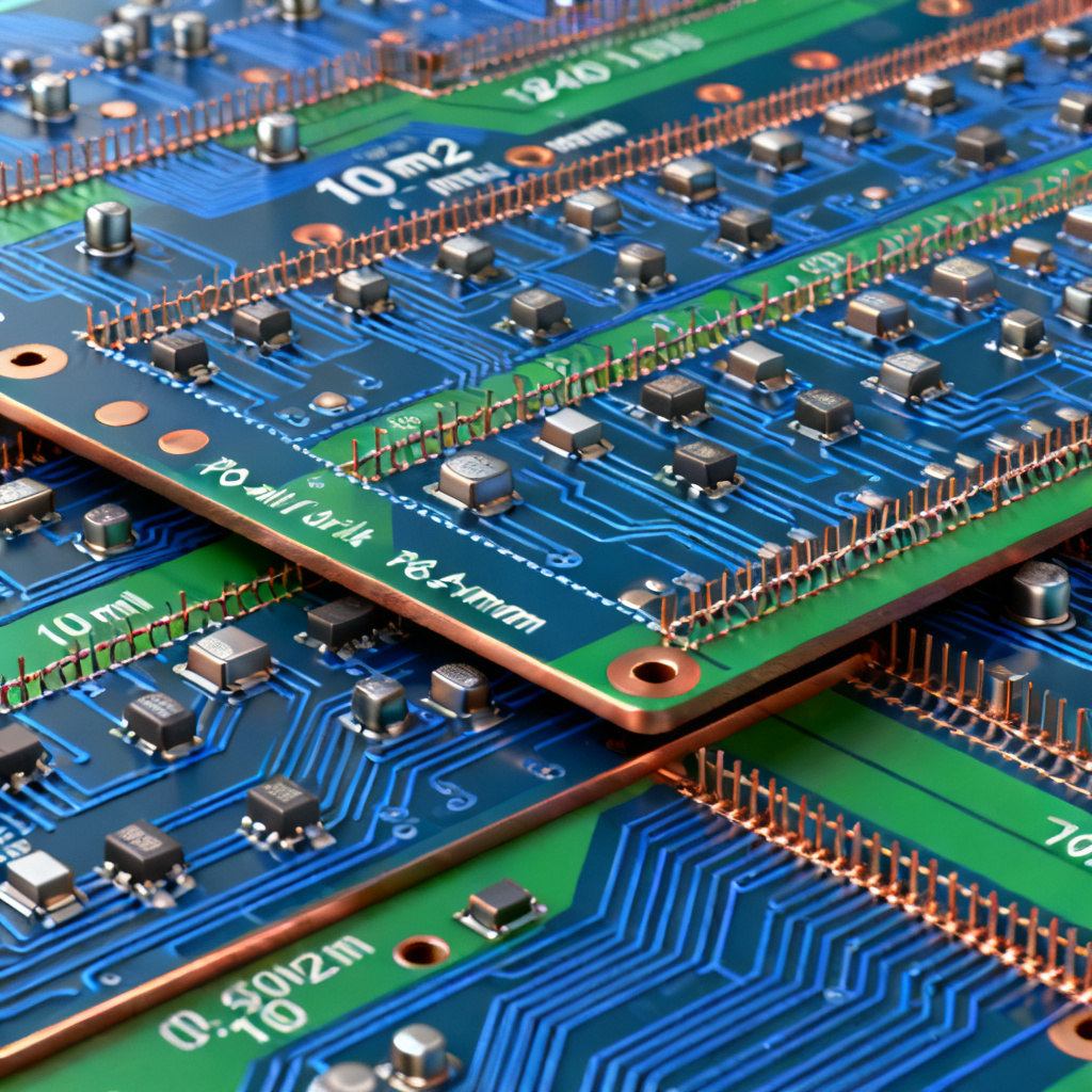 Dense routing area return path management with stitching capacitors