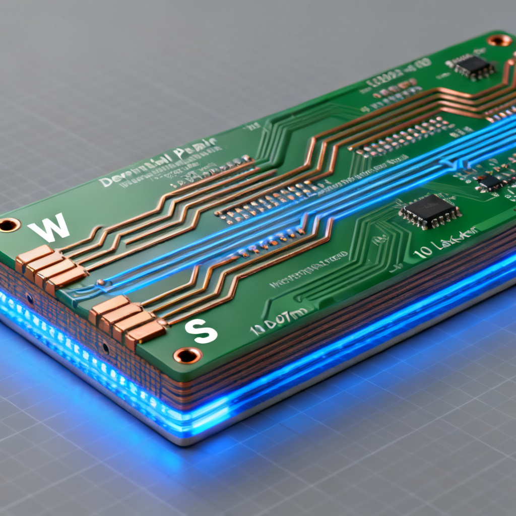 Differential pair design for impedance control PCB high-speed signals