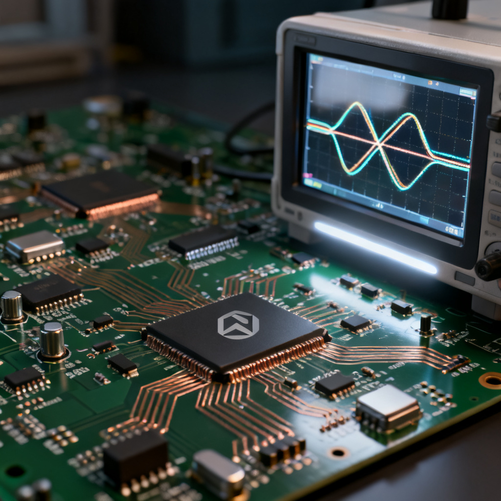 Duty Cycle Distortion in Eye Diagram PCB overview showing clock and data misalignment