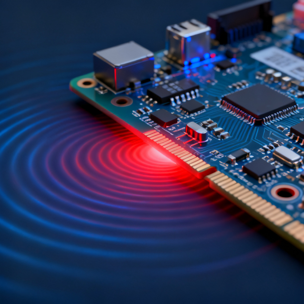 EMI hotspot detection using current density plot at PCB edge for return path design