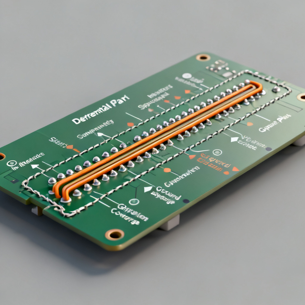 Ground via stitching impedance control PCB technique for signal integrity
