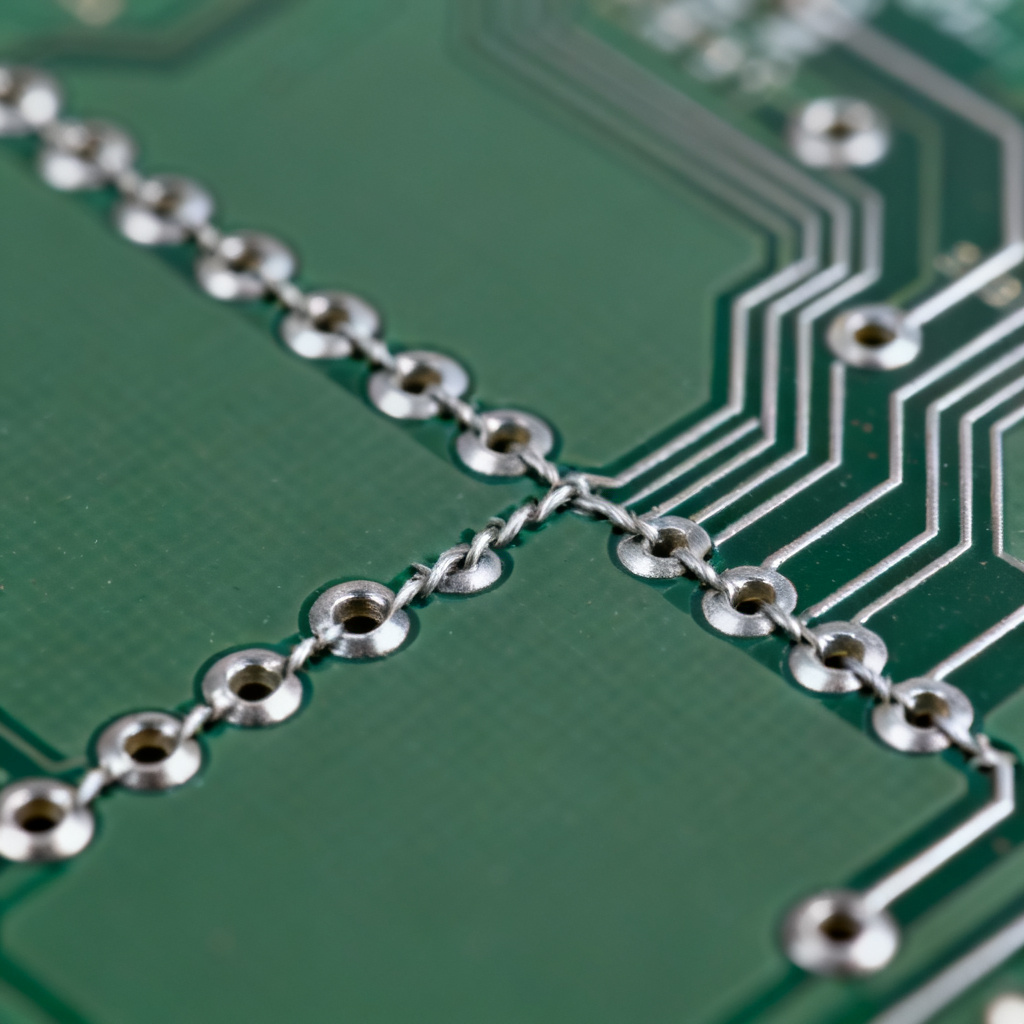 Guard trace stitching via requirement for high speed PCB crosstalk reduction
