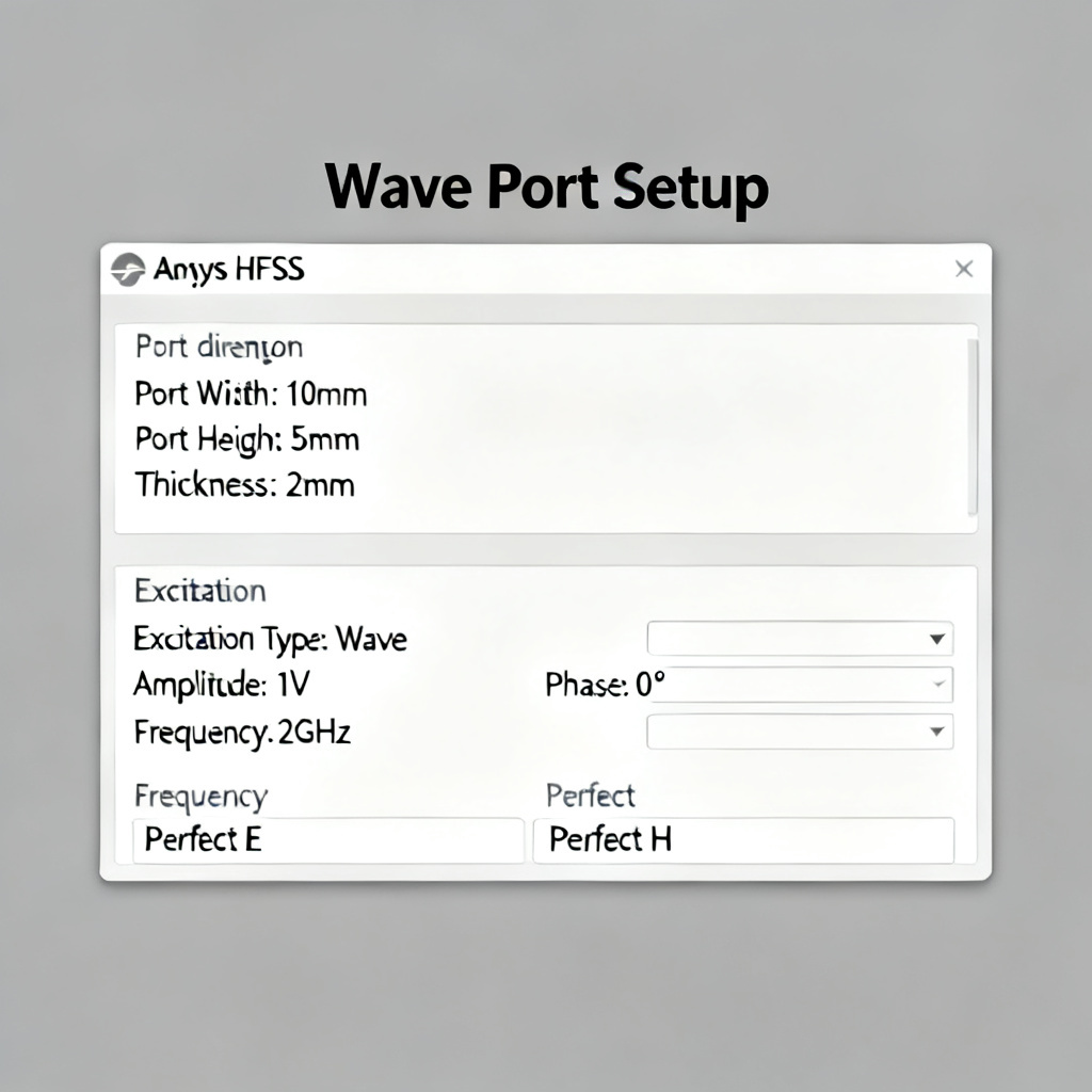Wave port setup for transmission line reflection simulation in HFSS
