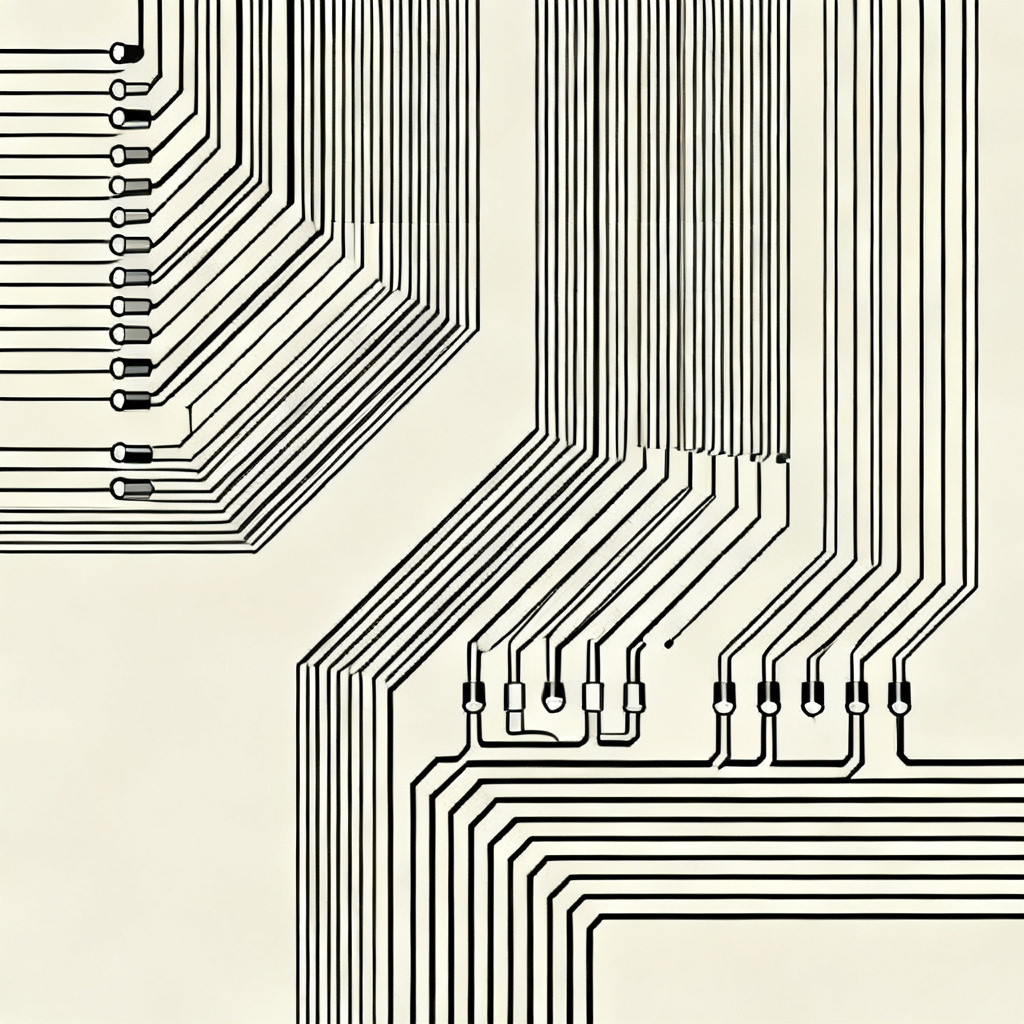 High-speed digital bus routing with tapered traces for impedance control PCB
