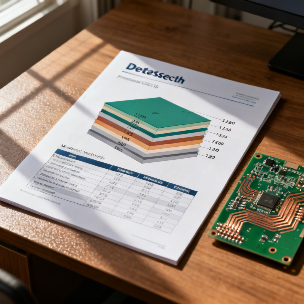High speed PCB design datasheet overview showing stack-up and impedance parameters