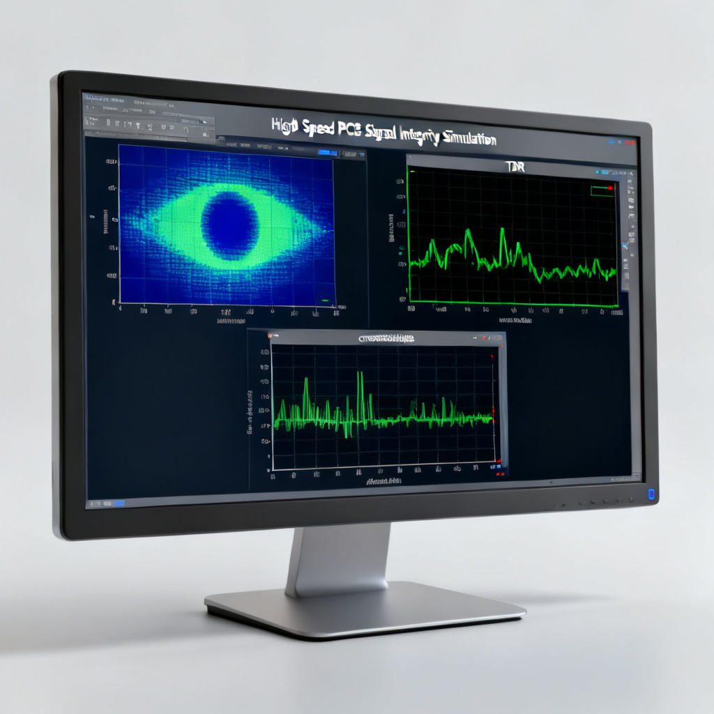 High Speed PCB signal integrity simulation showing eye diagram