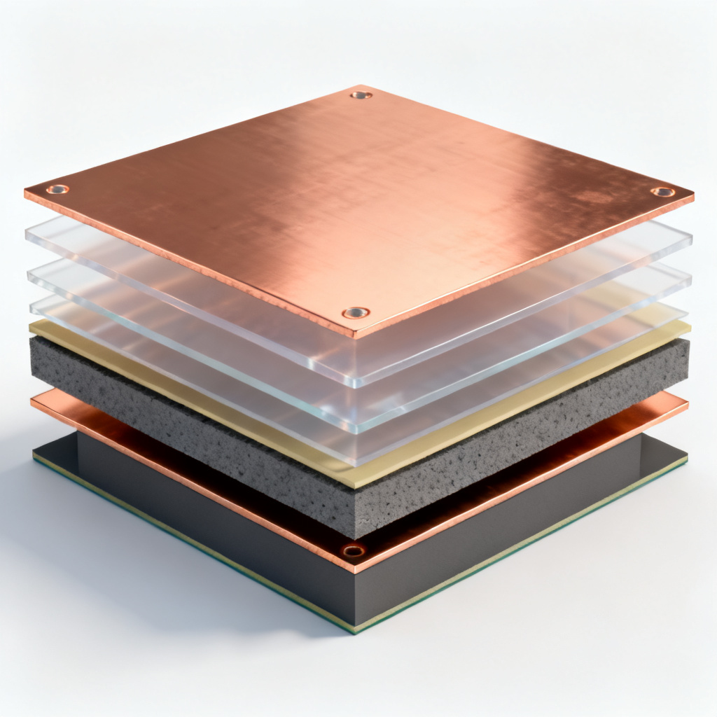 High Speed PCB stackup and materials showing core prepreg and low-loss laminates