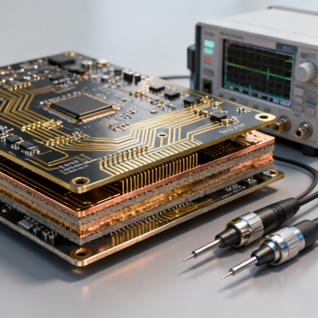 Impedance control PCB calculation using Polar Si9000 overview showing stackup and signal integrity testing
