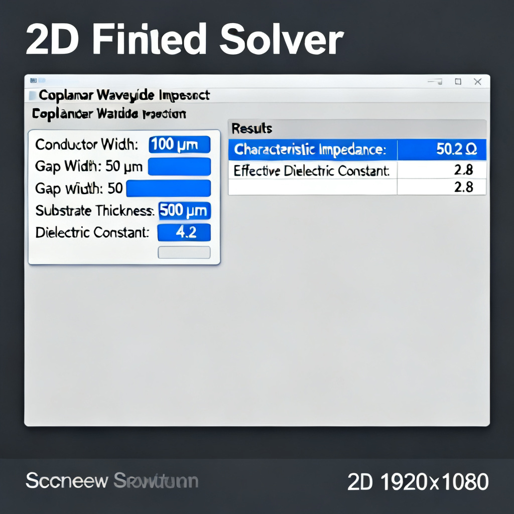 Impedance Control PCB design tools showing field solver simulation