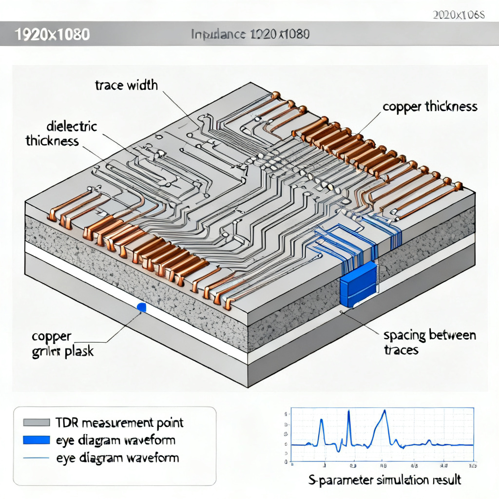 Impedance Control PCB signal integrity analysis with tapered traces for high-speed design