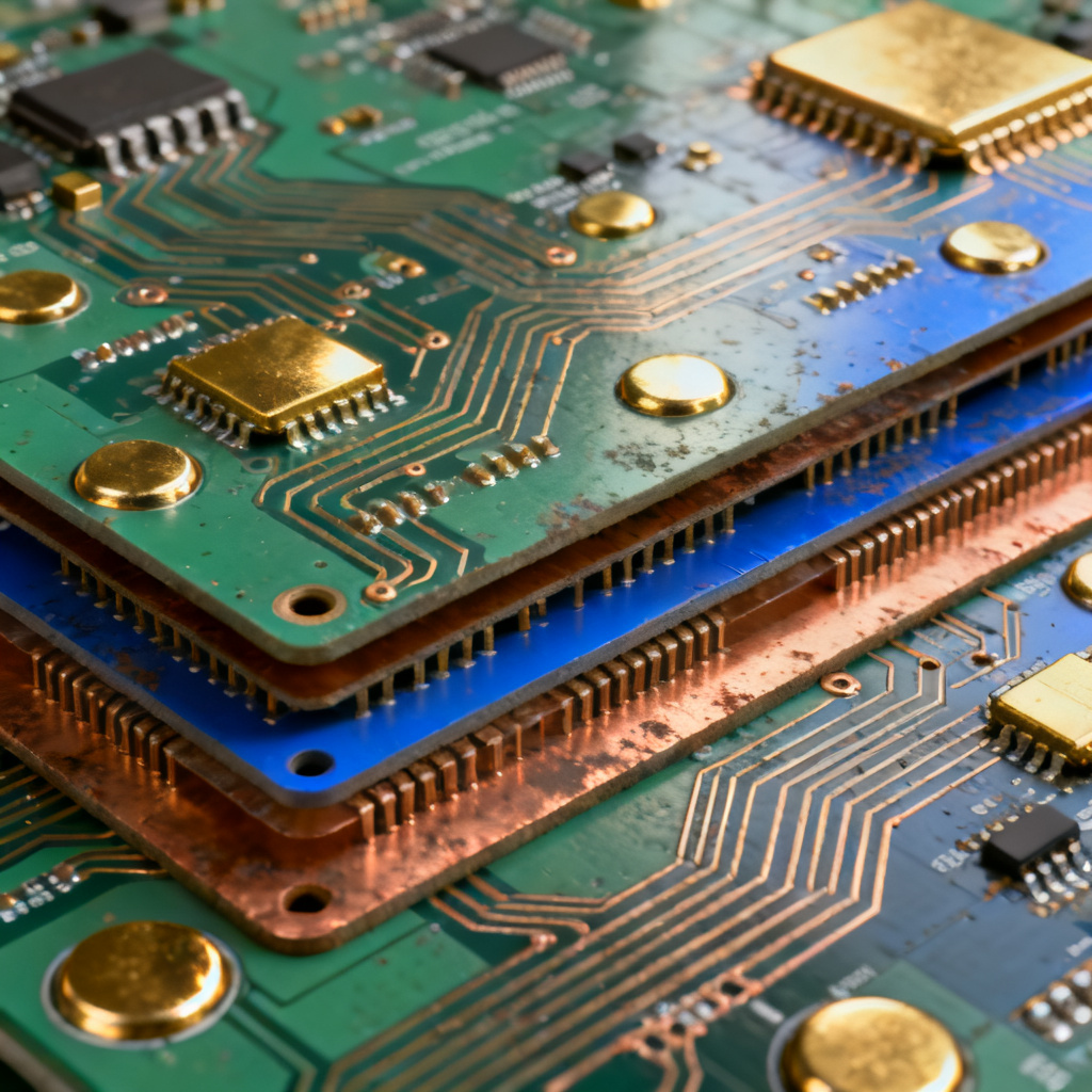 Impedance control PCB stackup design overview showing multi-layer high-speed board