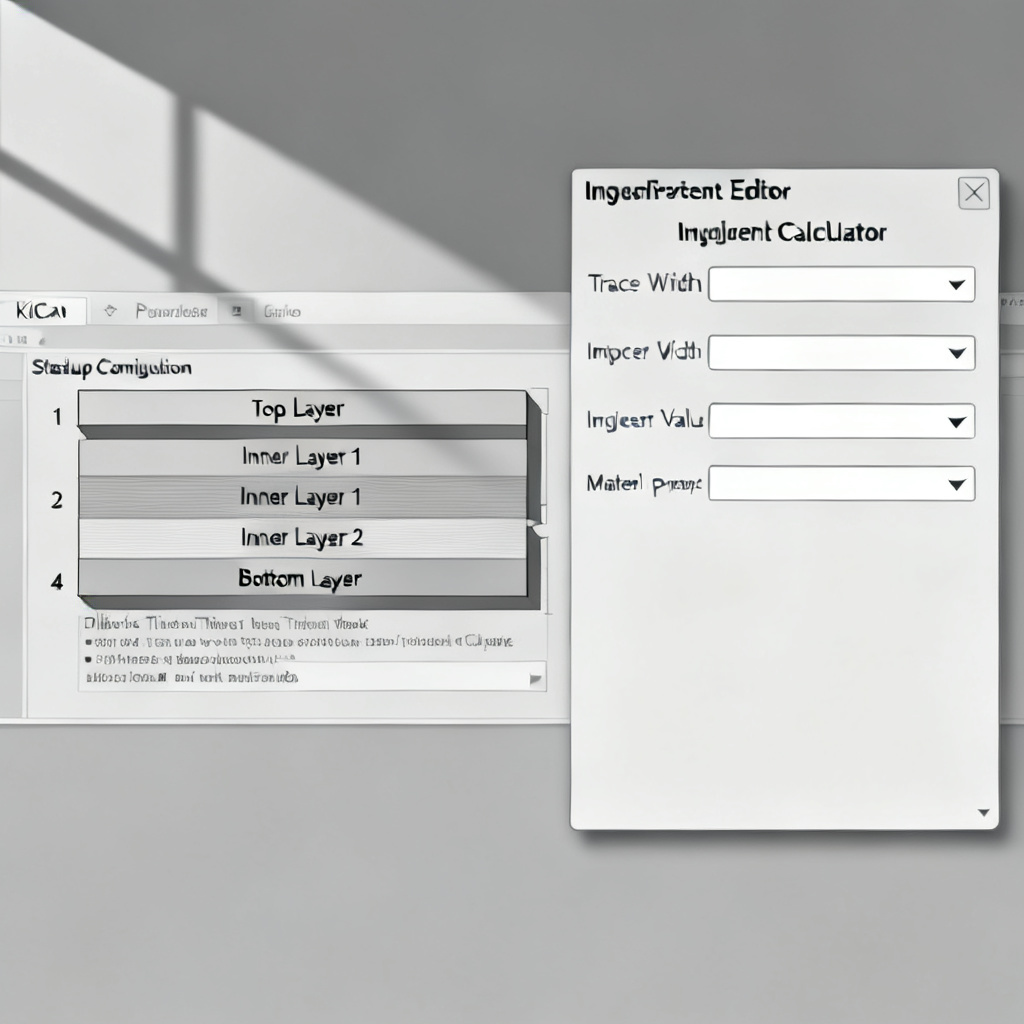 KiCad impedance calculator and stackup tool for PCB design
