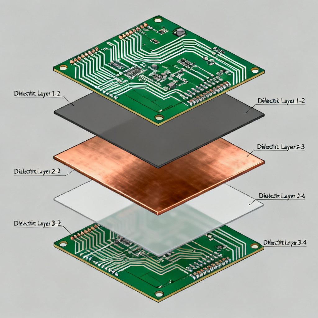 Layer stackup optimization for return path PCB design with separate ground and power planes
