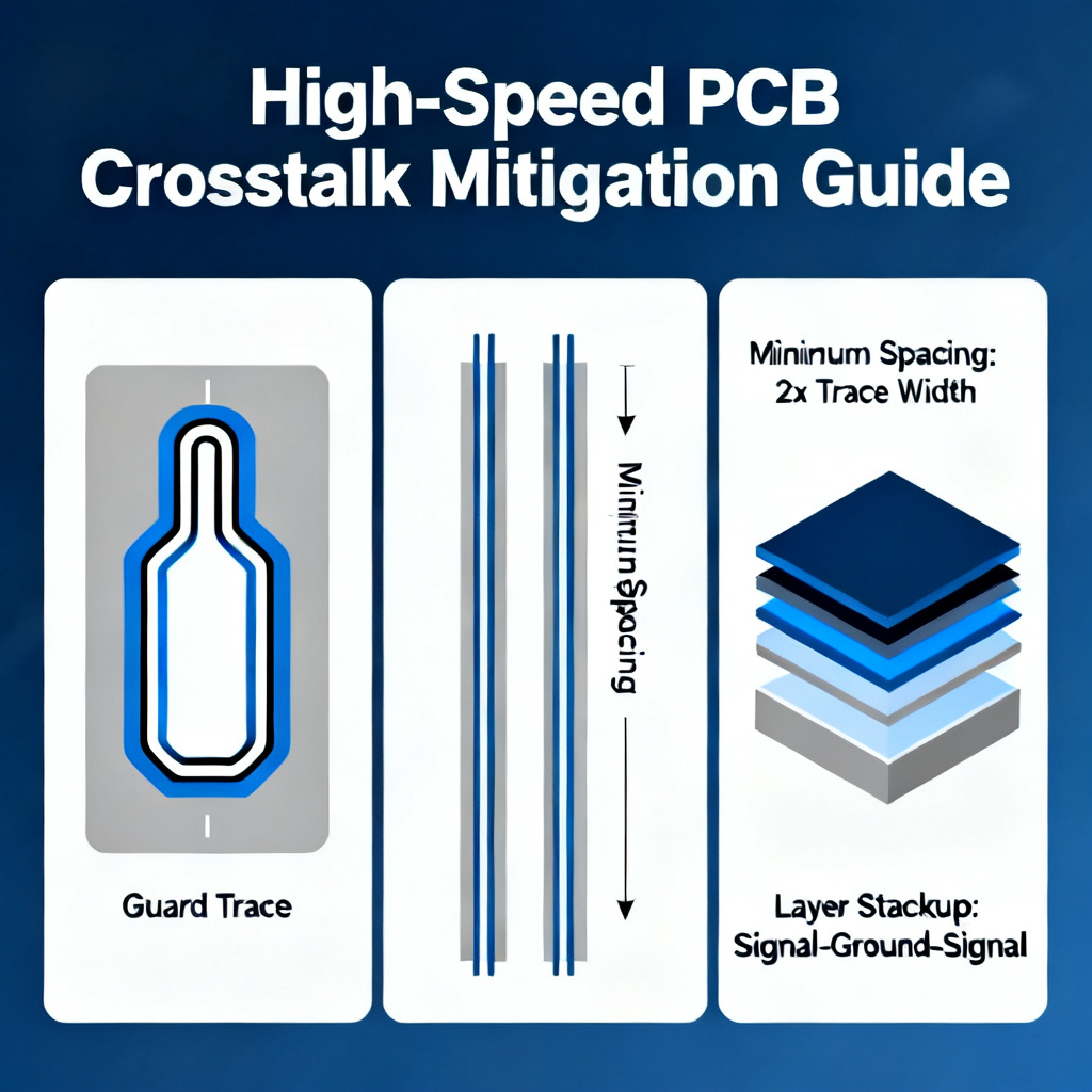 Mitigation strategies for crosstalk pairs in high speed PCB