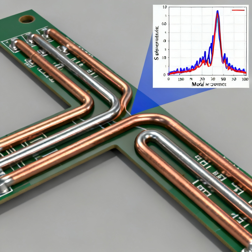 Modal crosstalk simulation in high speed PCB showing S-parameter results