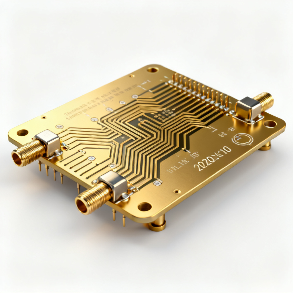 Validated impedance control PCB board with microstrip traces and SMA connectors
