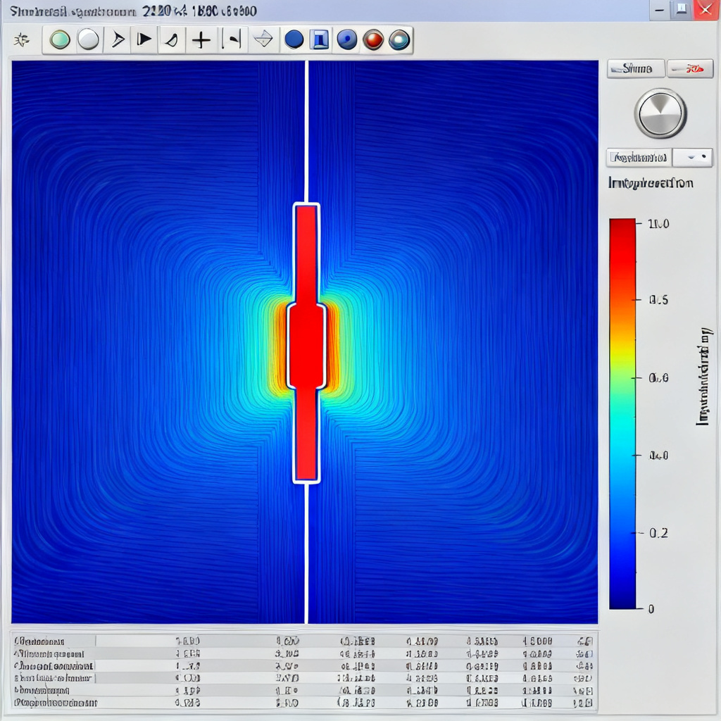 PCB field solver simulation results for 50Ω characteristic impedance microstrip