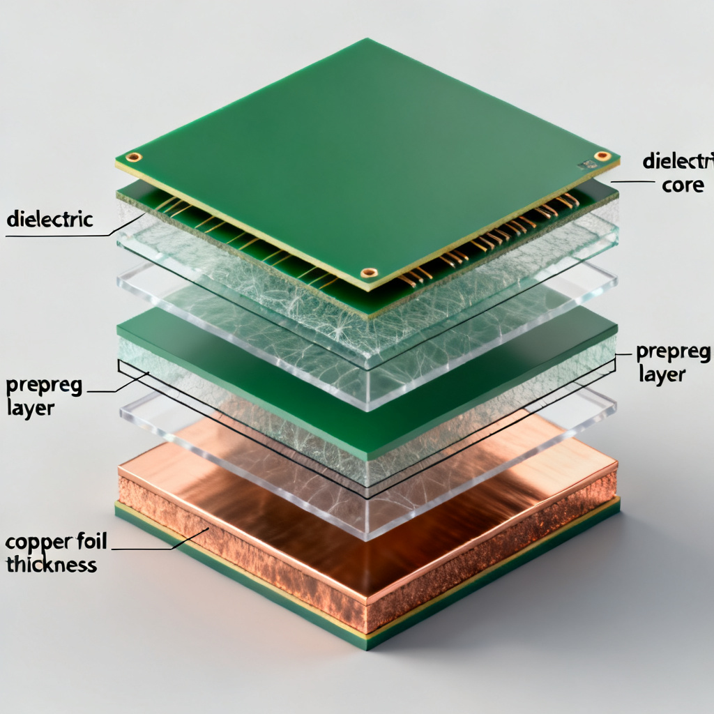 PCB stackup setup in Polar Si9000 for crosstalk estimation showing dielectric layers and copper thickness