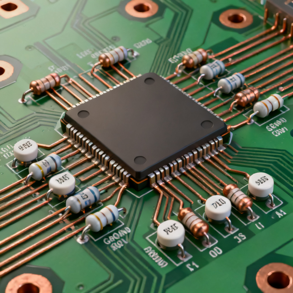 PCB termination resistor layout for reflection simulation