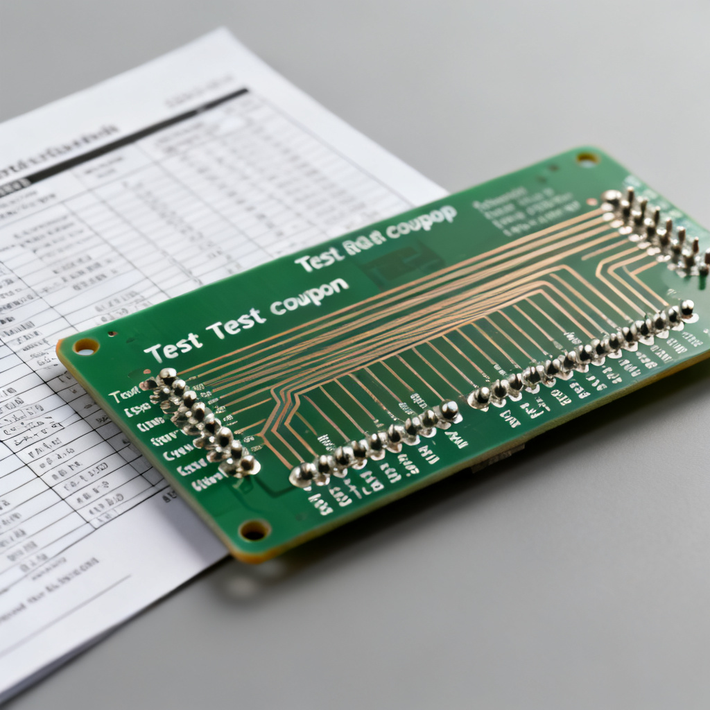 High speed PCB test coupon verification showing coupon layout and impedance test points