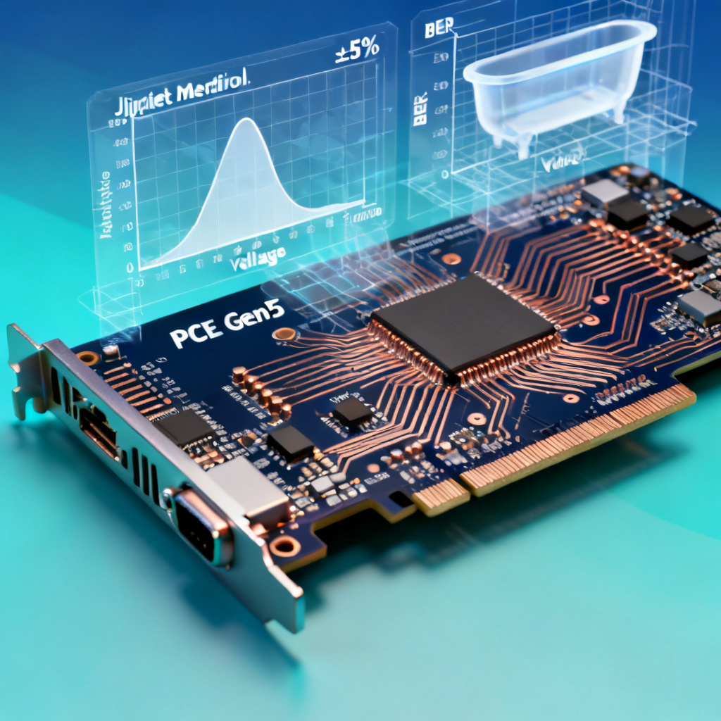 PCIe Gen5 jitter compliance testing using bathtub curve extrapolation