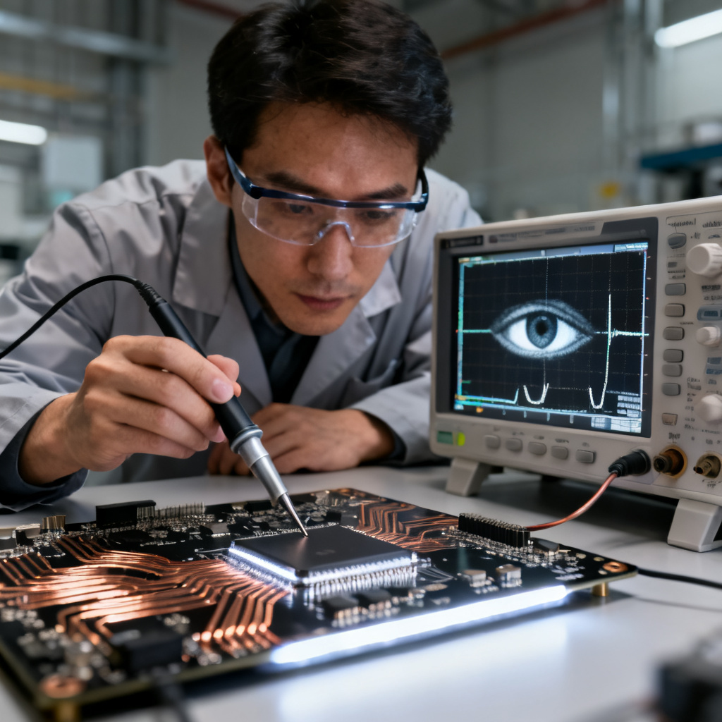 Signal integrity testing of impedance control PCB for PCIe 5.0 with oscilloscope