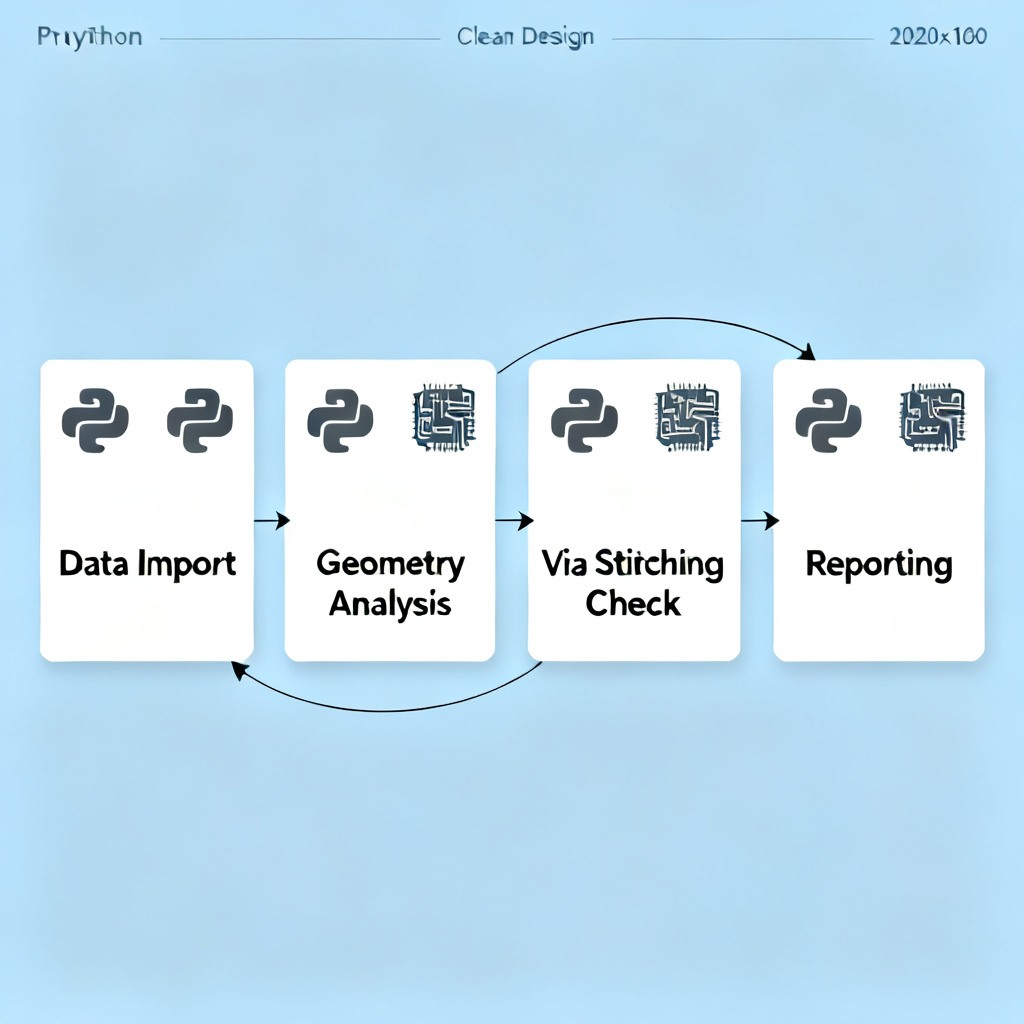 Python script modules for automated return path PCB design validation workflow