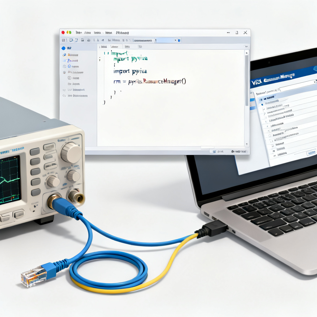 Python SCPI oscilloscope connection setup for high speed PCB jitter measurement