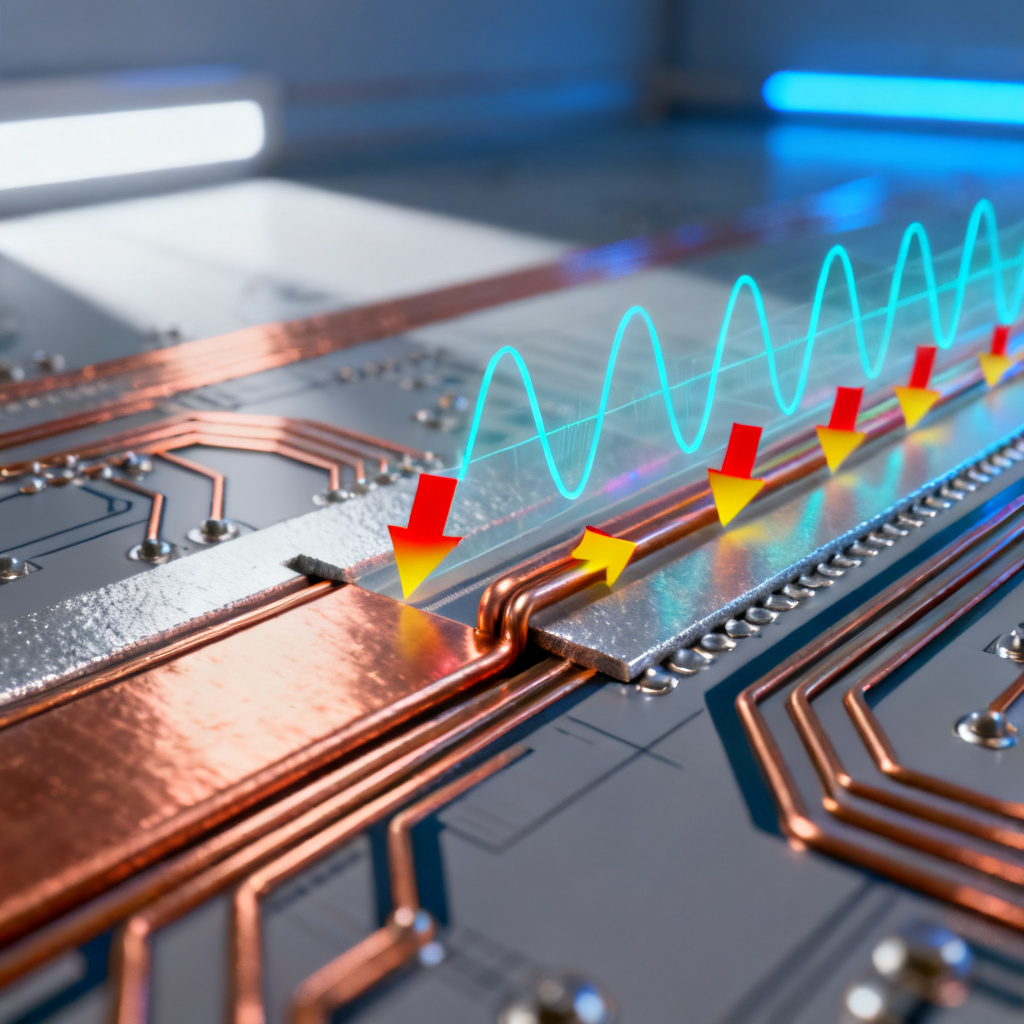 Reflection coefficient in transmission line analysis for high-speed PCB showing impedance mismatch