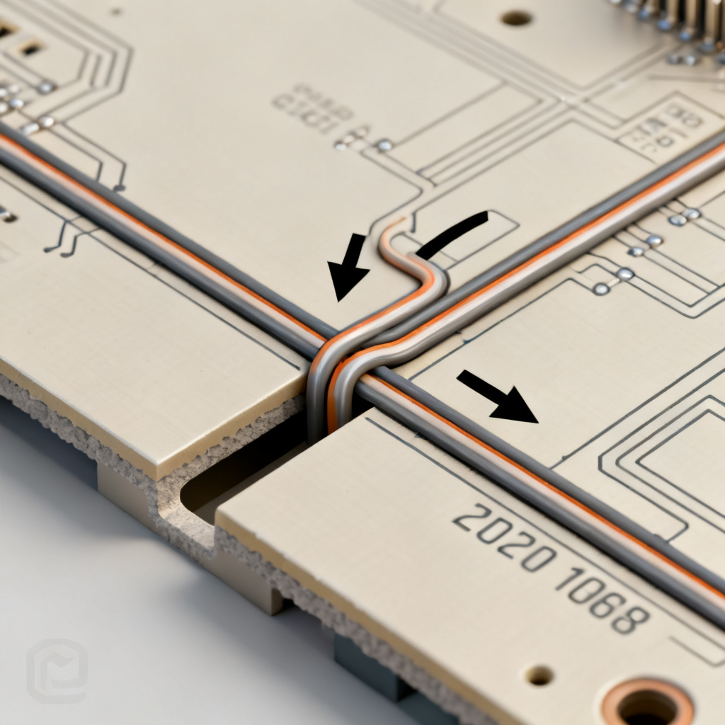Return current loop around a slot in a plane causing signal integrity issues in return path PCB design