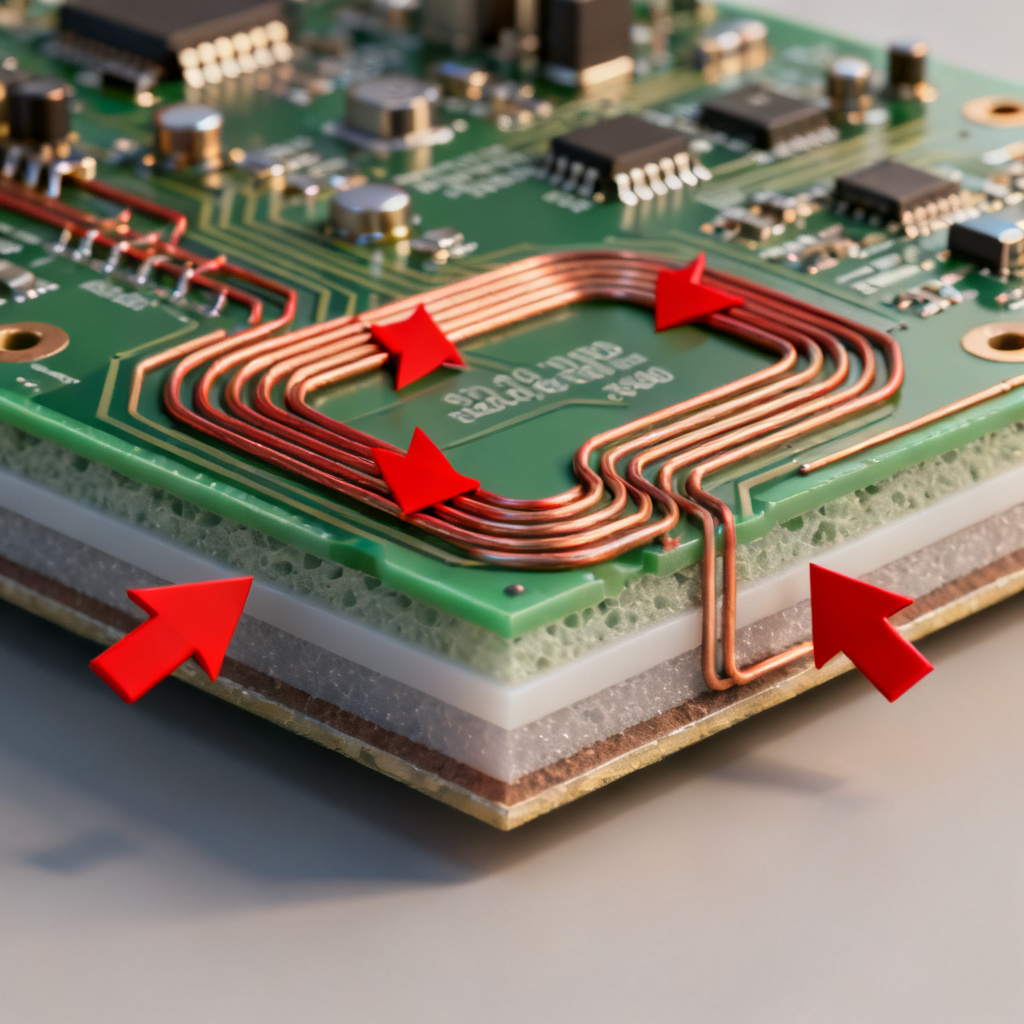 Return path discontinuity amplifies crosstalk in high speed PCB via common-mode current conversion