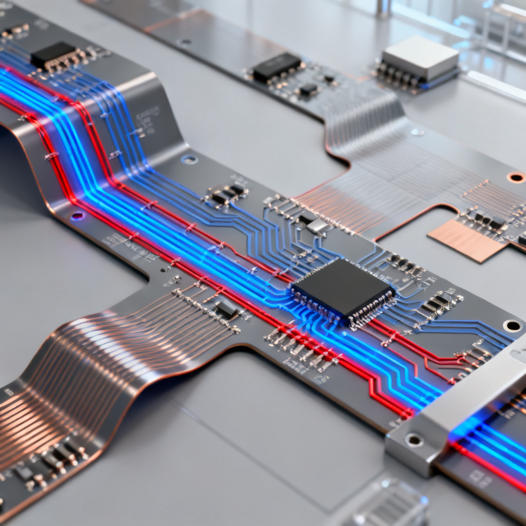 Rigid-flex case study showing high-speed signal routing with return path optimization results