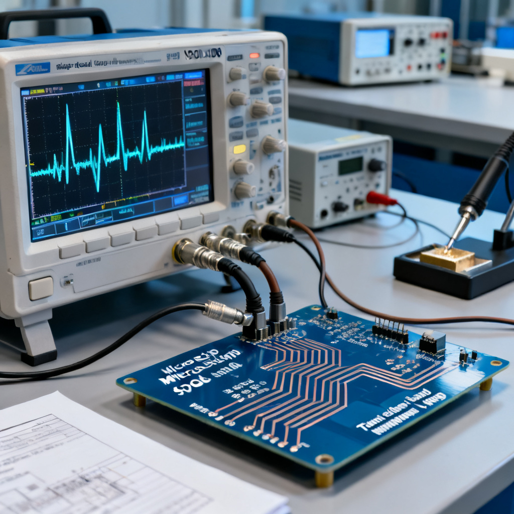 Signal integrity oscilloscope testing for high speed PCB crosstalk measurement