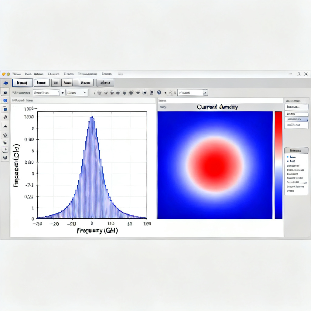 Sigrity PowerSI return path simulation results showing impedance profile and current density