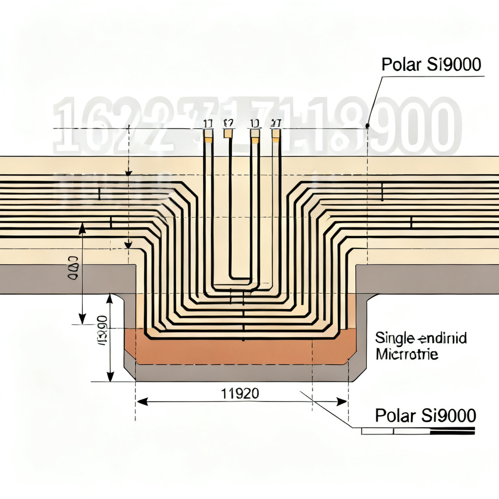Single-ended microstrip impedance control PCB calculation using Polar Si9000 with trace width and height parameters