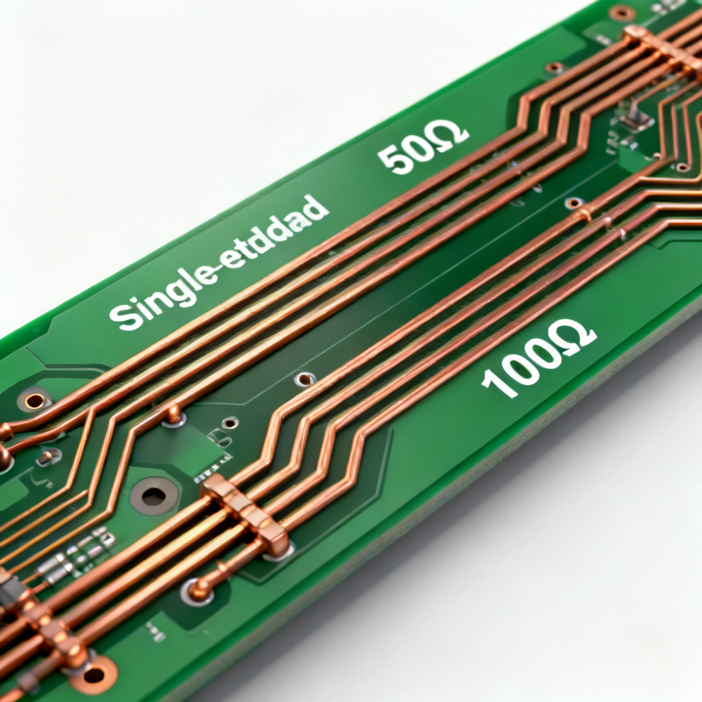 Comparison of single-ended and differential signal routing on high-speed PCB for eye diagram analysis