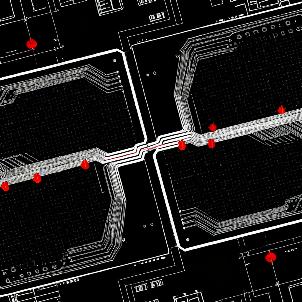 PCB layout with split ground plane causing broken return path PCB design