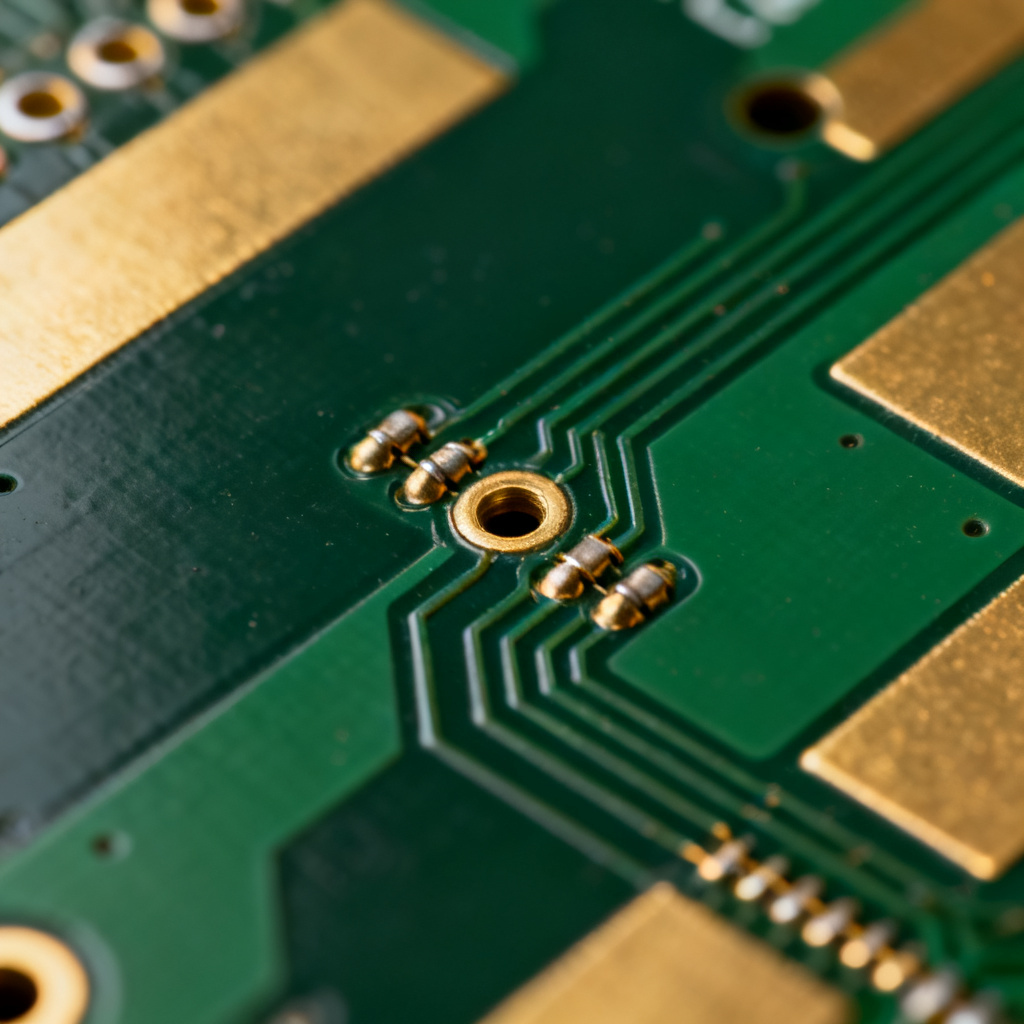 Stitching vias added to fix broken return path PCB design on high-speed PCB